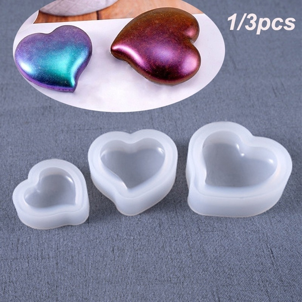 1 / 3Pcs Heart Shape Silicone Mold